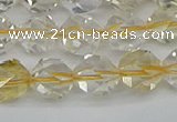 CNG7231 15.5 inches 8mm faceted nuggets citrine gemstone beads