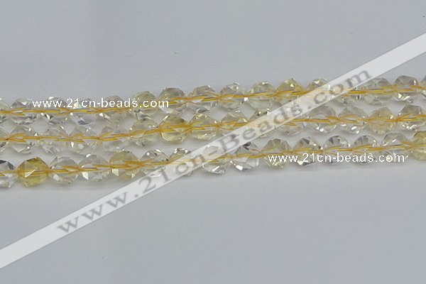 CNG7232 15.5 inches 10mm faceted nuggets citrine gemstone beads