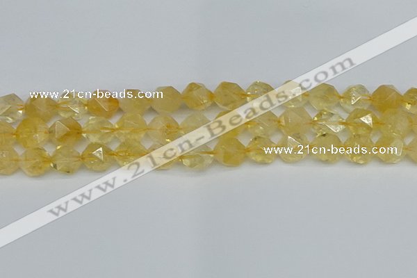 CNG7238 15.5 inches 12mm faceted nuggets citrine beads wholesale