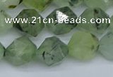 CNG7242 15.5 inches 10mm faceted nuggets green rutilated quartz beads