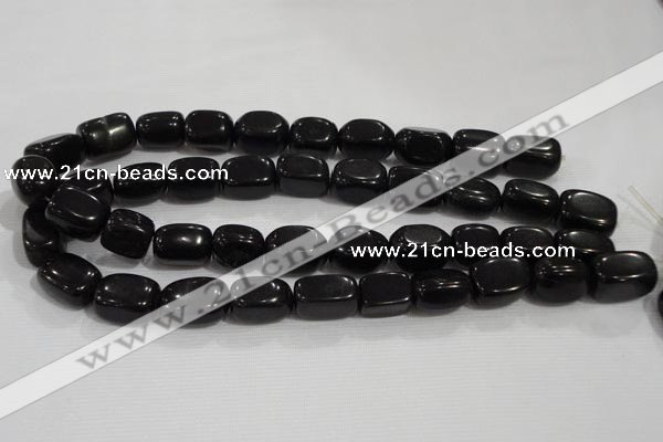 CNG725 15.5 inches 15*20mm nuggets black obsidian beads wholesale