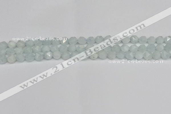 CNG7260 15.5 inches 6mm faceted nuggets aquamarine beads