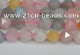 CNG7265 15.5 inches 6mm faceted nuggets morganite beads