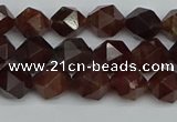 CNG7270 15.5 inches 6mm faceted nuggets orange garnet beads