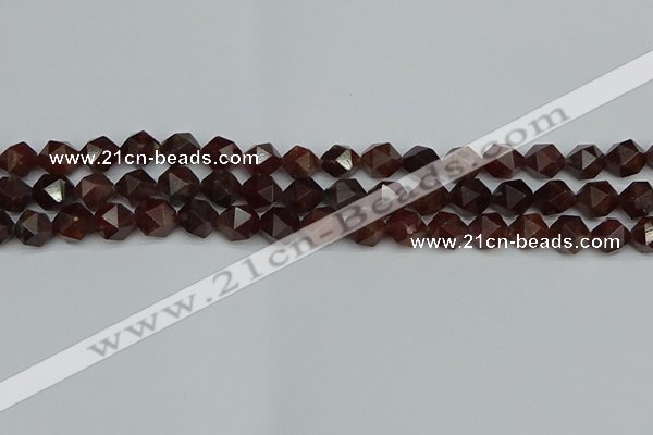 CNG7271 15.5 inches 8mm faceted nuggets orange garnet beads