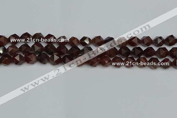 CNG7272 15.5 inches 10mm faceted nuggets orange garnet beads