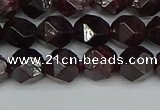 CNG7276 15.5 inches 8mm faceted nuggets red garnet beads