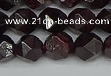 CNG7278 15.5 inches 12mm faceted nuggets red garnet beads