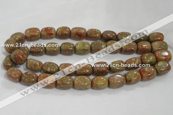 CNG728 15.5 inches 15*18mm nuggets New unakite beads wholesale