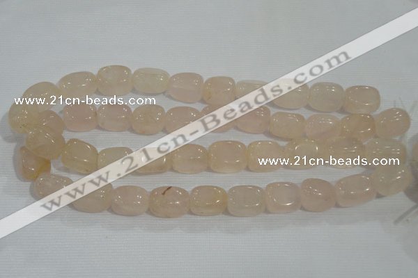 CNG729 15.5 inches 15*18mm nuggets rose quartz beads wholesale