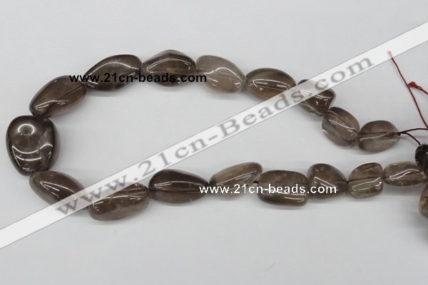 CNG73 15.5 inches 10*14mm - 20*30mm nuggets smoky quartz beads