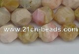 CNG7301 15.5 inches 8mm faceted nuggets pink opal gemstone beads