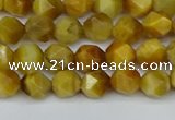 CNG7305 15.5 inches 6mm faceted nuggets golden tiger eye beads