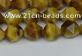 CNG7306 15.5 inches 8mm faceted nuggets golden tiger eye beads