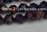 CNG7316 15.5 inches 8mm faceted nuggets purple tiger eye beads