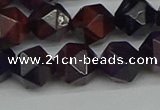 CNG7317 15.5 inches 10mm faceted nuggets purple tiger eye beads