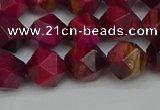 CNG7322 15.5 inches 10mm faceted nuggets red tiger eye beads