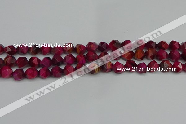 CNG7322 15.5 inches 10mm faceted nuggets red tiger eye beads
