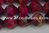 CNG7323 15.5 inches 12mm faceted nuggets red tiger eye beads