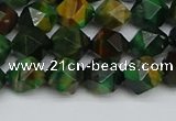 CNG7326 15.5 inches 8mm faceted nuggets green tiger eye beads