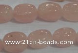 CNG734 15.5 inches 12*18mm nuggets rose quartz beads wholesale