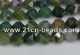 CNG7340 15.5 inches 6mm faceted nuggets Indian agate beads