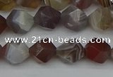 CNG7346 15.5 inches 8mm faceted nuggets botswana agate beads