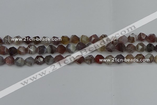 CNG7346 15.5 inches 8mm faceted nuggets botswana agate beads