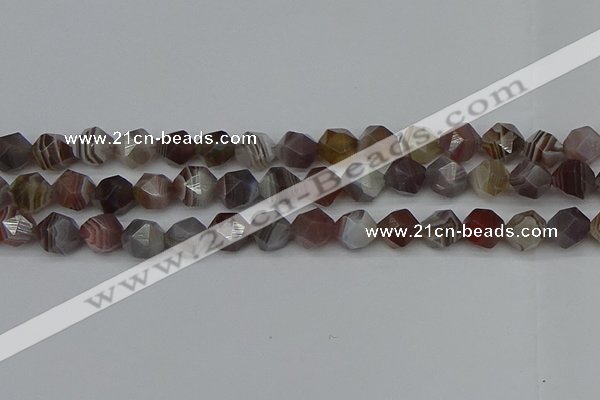 CNG7347 15.5 inches 10mm faceted nuggets botswana agate beads