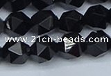 CNG7353 15.5 inches 12mm faceted nuggets Black agate beads