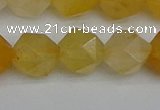 CNG7358 15.5 inches 12mm faceted nuggets yellow jade beads