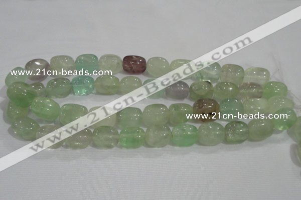 CNG736 15.5 inches 13*18mm nuggets fluorite beads wholesale