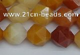 CNG7362 15.5 inches 10mm faceted nuggets yellow jade beads