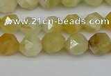 CNG7365 15.5 inches 6mm faceted nuggets yellow opal beads