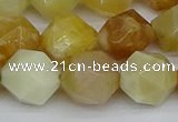 CNG7368 15.5 inches 12mm faceted nuggets yellow opal beads