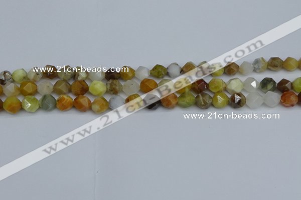 CNG7370 15.5 inches 6mm faceted nuggets mixed opal beads