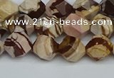 CNG7381 15.5 inches 8mm faceted nuggets zebra jasper beads