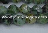 CNG7386 15.5 inches 8mm faceted nuggets African turquoise beads