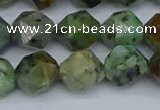 CNG7387 15.5 inches 10mm faceted nuggets African turquoise beads