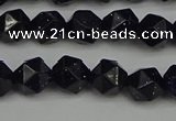 CNG7406 15.5 inches 8mm faceted nuggets blue goldstone beads