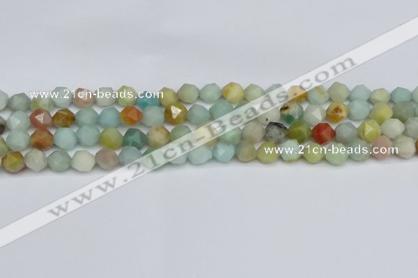 CNG7416 15.5 inches 8mm faceted nuggets amazonite beads