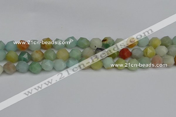 CNG7417 15.5 inches 10mm faceted nuggets amazonite beads