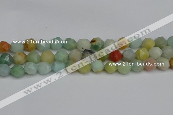 CNG7418 15.5 inches 12mm faceted nuggets amazonite beads