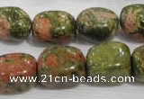 CNG742 15.5 inches 15*18mm nuggets unakite beads wholesale