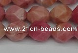 CNG7422 15.5 inches 10mm faceted nuggets rhodochrosite beads