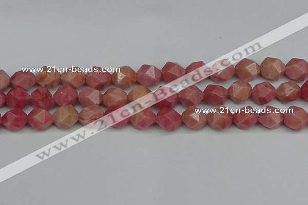 CNG7423 15.5 inches 12mm faceted nuggets rhodochrosite beads