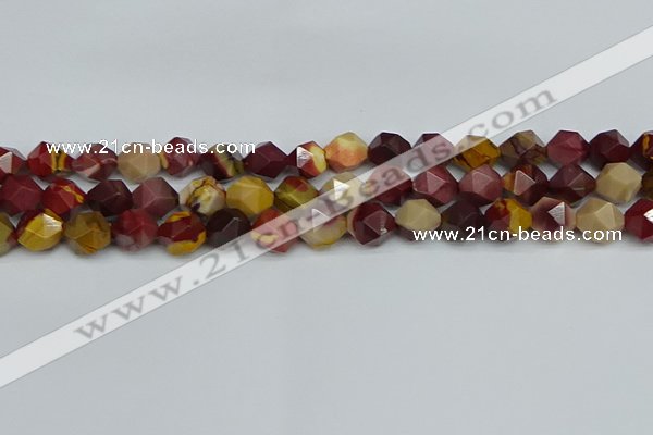 CNG7427 15.5 inches 10mm faceted nuggets mookaite beads