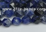 CNG7435 15.5 inches 6mm faceted nuggets sodalite gemstone beads