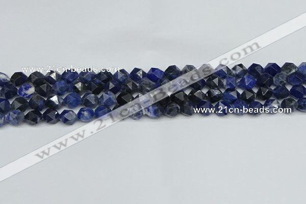 CNG7435 15.5 inches 6mm faceted nuggets sodalite gemstone beads