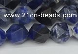 CNG7437 15.5 inches 10mm faceted nuggets sodalite gemstone beads